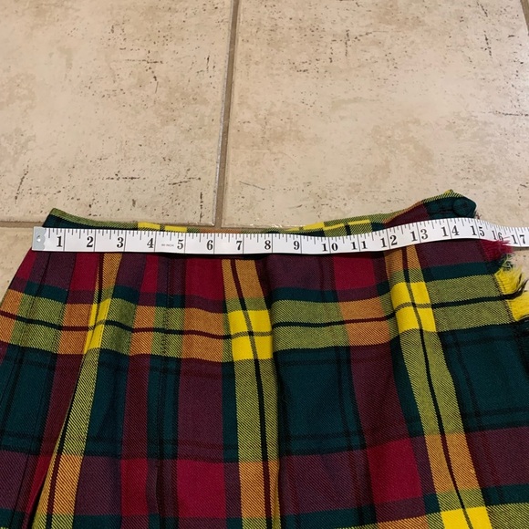 Vintage Highland Queen Ancient MacMillan Tartan Kilt Skirt Pure Virgin Wool 6 - Picture 7 of 7